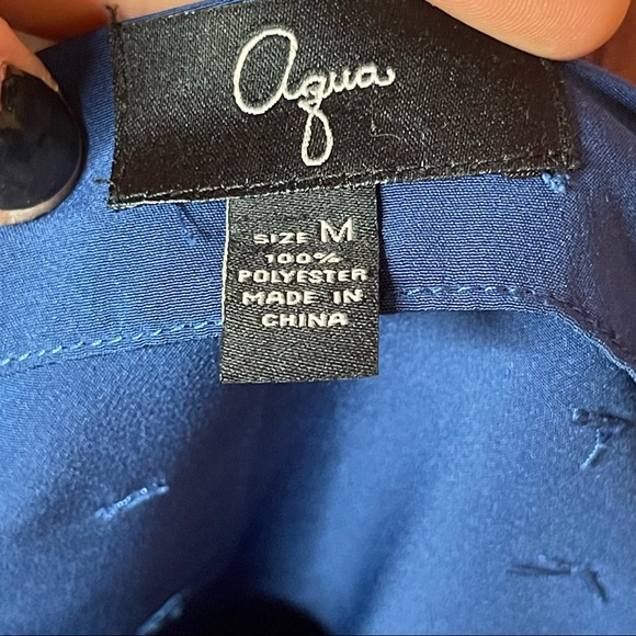 Aqua Water Print layered skirt - Picture 4 of 7